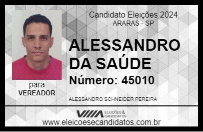 Candidato ALESSANDRO DA SAÚDE 2024 - ARARAS - Eleições