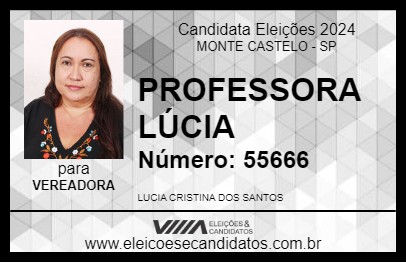 Candidato PROFESSORA LÚCIA 2024 - MONTE CASTELO - Eleições