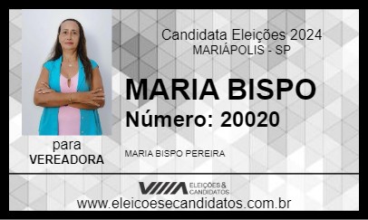 Candidato MARIA BISPO 2024 - MARIÁPOLIS - Eleições