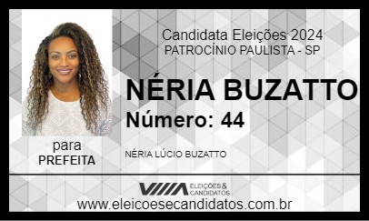 Candidato NÉRIA BUZATTO 2024 - PATROCÍNIO PAULISTA - Eleições