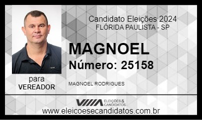 Candidato MAGNOEL 2024 - FLÓRIDA PAULISTA - Eleições