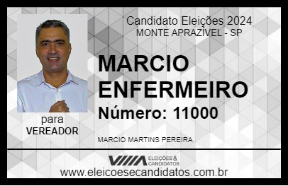 Candidato MARCIO ENFERMEIRO 2024 - MONTE APRAZÍVEL - Eleições