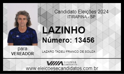 Candidato LAZINHO 2024 - ITIRAPINA - Eleições