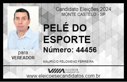 Candidato PELÉ DO ESPORTE 2024 - MONTE CASTELO - Eleições