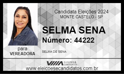 Candidato SELMA SENA 2024 - MONTE CASTELO - Eleições