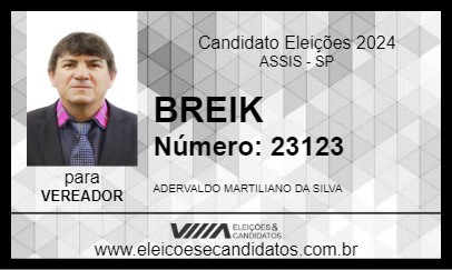 Candidato BREIK 2024 - ASSIS - Eleições