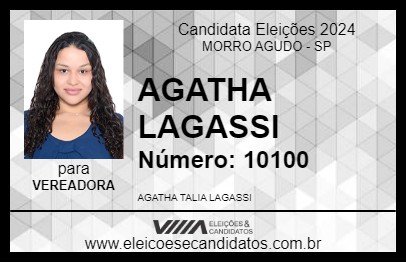 Candidato AGATHA LAGASSI 2024 - MORRO AGUDO - Eleições