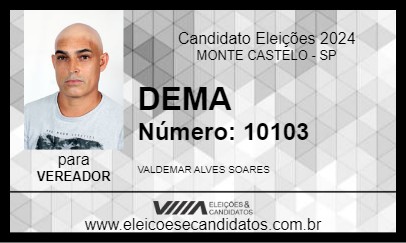 Candidato DEMA 2024 - MONTE CASTELO - Eleições