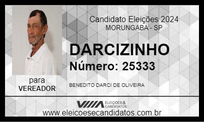 Candidato DARCIZINHO 2024 - MORUNGABA - Eleições