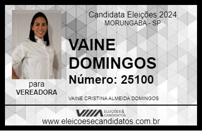 Candidato VAINE DOMINGOS 2024 - MORUNGABA - Eleições