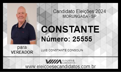 Candidato CONSTANTE 2024 - MORUNGABA - Eleições