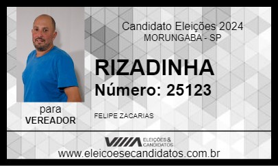 Candidato RIZADINHA 2024 - MORUNGABA - Eleições