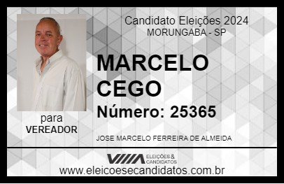 Candidato MARCELO CEGO 2024 - MORUNGABA - Eleições