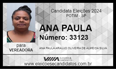 Candidato ANA PAULA 2024 - POTIM - Eleições