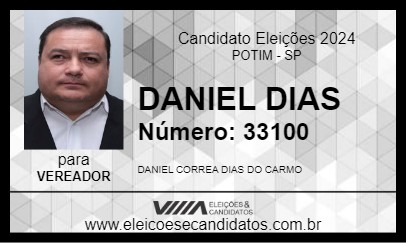 Candidato DANIEL DIAS 2024 - POTIM - Eleições