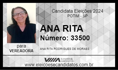 Candidato ANA RITA 2024 - POTIM - Eleições