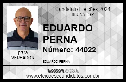 Candidato EDUARDO PERNA 2024 - IBIÚNA - Eleições