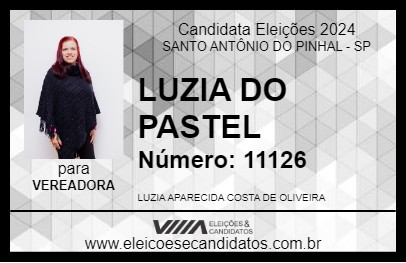 Candidato LUZIA DO PASTEL 2024 - SANTO ANTÔNIO DO PINHAL - Eleições