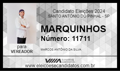 Candidato MARQUINHOS 2024 - SANTO ANTÔNIO DO PINHAL - Eleições