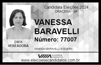 Candidato VANESSA BARAVELLI 2024 - DRACENA - Eleições