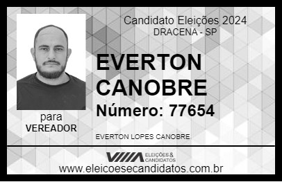 Candidato EVERTON CANOBRE 2024 - DRACENA - Eleições