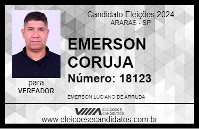 Candidato EMERSON CORUJA 2024 - ARARAS - Eleições