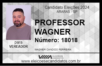 Candidato PROFESSOR WAGNER 2024 - ARARAS - Eleições