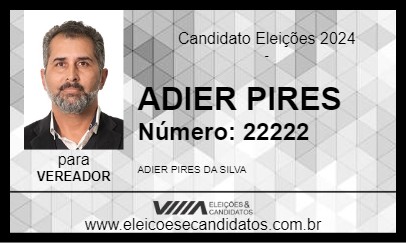 Candidato ADIER PIRES 2024 - REGISTRO - Eleições