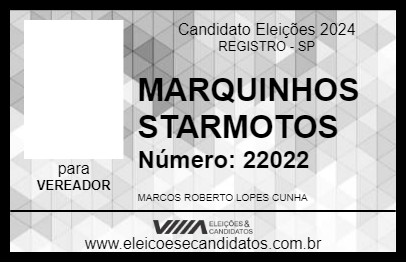 Candidato MARQUINHOS STARMOTOS 2024 - REGISTRO - Eleições