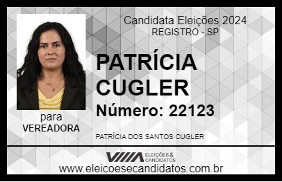 Candidato PATRÍCIA CUGLER 2024 - REGISTRO - Eleições