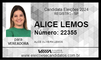 Candidato ALICE LEMOS 2024 - REGISTRO - Eleições