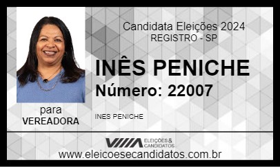 Candidato INÊS PENICHE 2024 - REGISTRO - Eleições