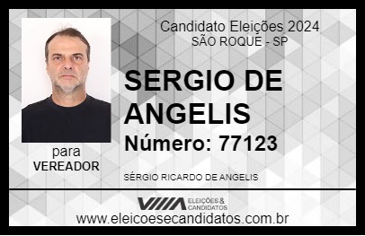 Candidato SERGIO DE ANGELIS 2024 - SÃO ROQUE - Eleições