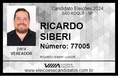 Candidato PROFESSOR RICARDO SIBERI 2024 - SÃO ROQUE - Eleições