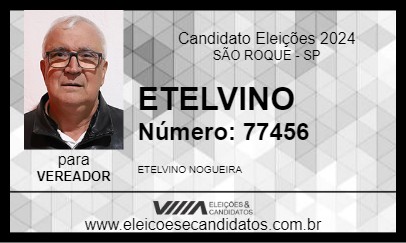 Candidato ETELVINO 2024 - SÃO ROQUE - Eleições