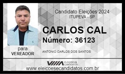 Candidato CARLOS CAL 2024 - ITUPEVA - Eleições