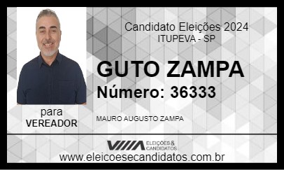 Candidato GUTO ZAMPA 2024 - ITUPEVA - Eleições