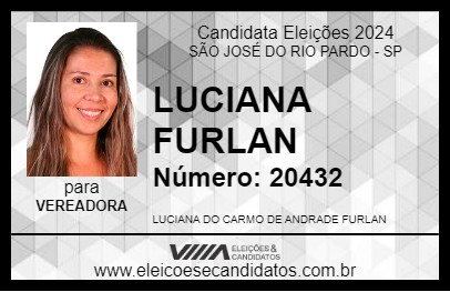 Candidato LUCIANA FURLAN 2024 - SÃO JOSÉ DO RIO PARDO - Eleições