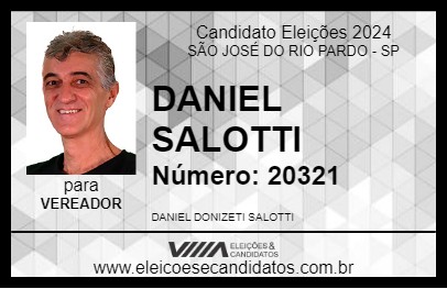 Candidato DANIEL SALOTTI 2024 - SÃO JOSÉ DO RIO PARDO - Eleições