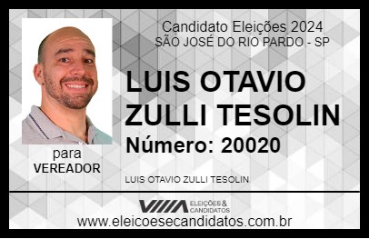 Candidato LUIS OTAVIO ZULLI TESOLIN 2024 - SÃO JOSÉ DO RIO PARDO - Eleições