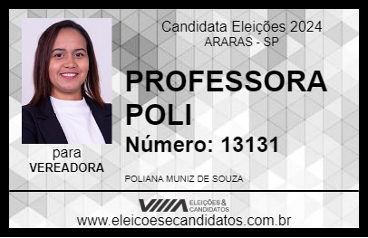 Candidato PROFESSORA POLI 2024 - ARARAS - Eleições