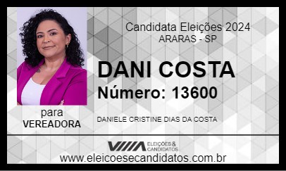 Candidato DANI COSTA 2024 - ARARAS - Eleições