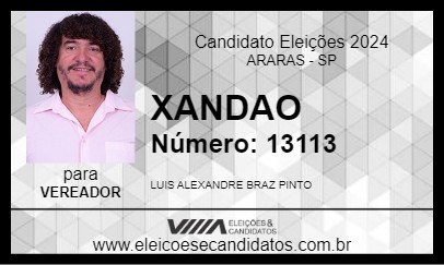 Candidato XANDAO 2024 - ARARAS - Eleições