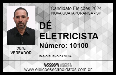 Candidato DÉ ELETRICISTA 2024 - NOVA GUATAPORANGA - Eleições