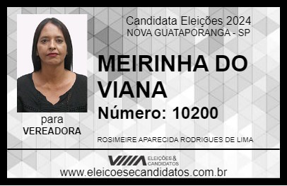 Candidato MEIRINHA DO VIANA 2024 - NOVA GUATAPORANGA - Eleições