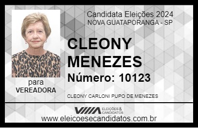 Candidato CLEONY MENEZES 2024 - NOVA GUATAPORANGA - Eleições