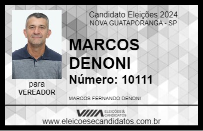 Candidato MARCOS DENONI 2024 - NOVA GUATAPORANGA - Eleições