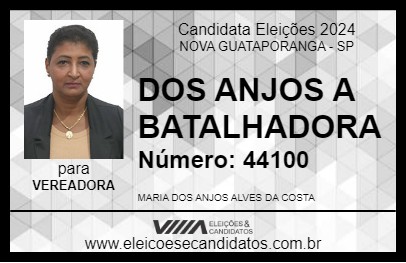 Candidato DOS ANJOS A BATALHADORA 2024 - NOVA GUATAPORANGA - Eleições