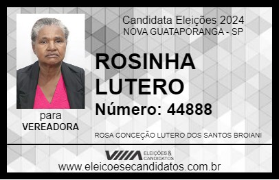 Candidato ROSINHA LUTERO 2024 - NOVA GUATAPORANGA - Eleições