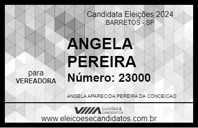 Candidato ANGELA PEREIRA 2024 - BARRETOS - Eleições